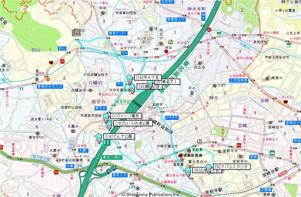 すみれ号水色コース